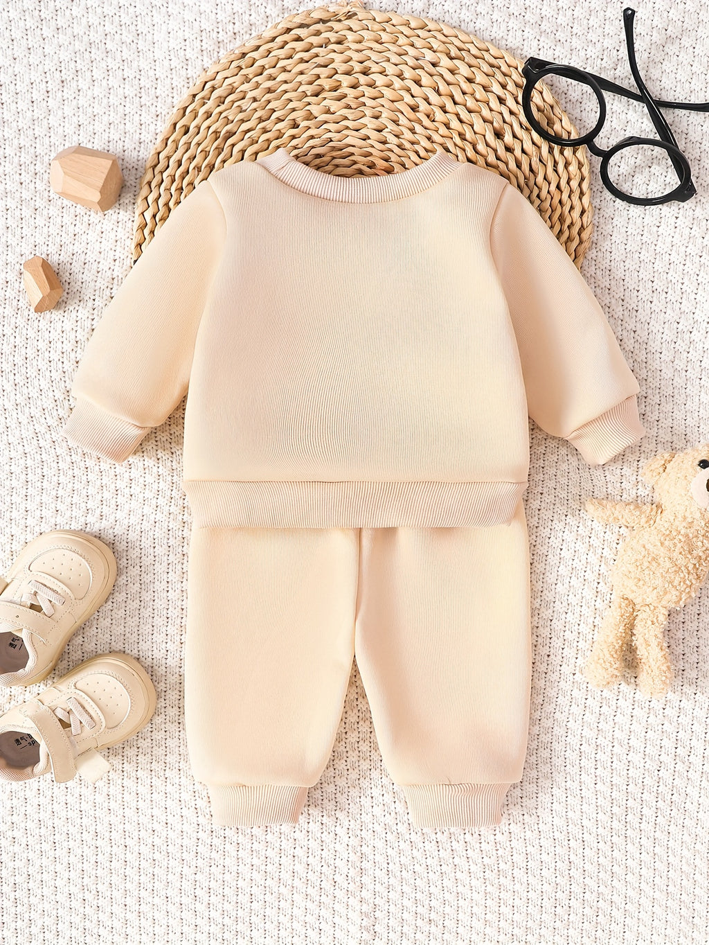 "Happy Bear" Premium Baby Loungewear Set – 2-Delig